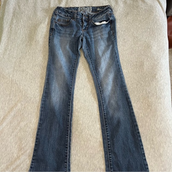 SO Denim - SO Blue Boot Cut Jeans with Vintage Wash